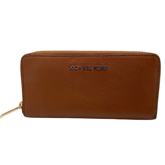 MICHAEL KORS Brown Zip Around Wallet - Picture 1 of 10